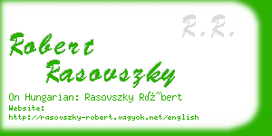 robert rasovszky business card